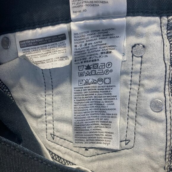 Levis 510 Skinny Stretch Mens Jeans Size 32X32 Black Stretch - Picture 9 of 11